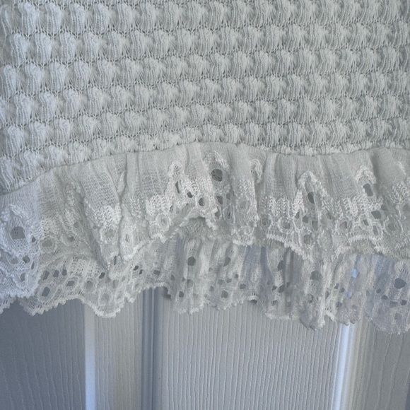 Zara white top fringe size small - Picture 5 of 5